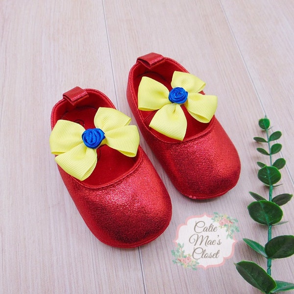 Snow White Shoes - Snow White First Birthday Outfit - Snow White Baby Outfit - Snow White Tutu Dress - Snow White Theme Party