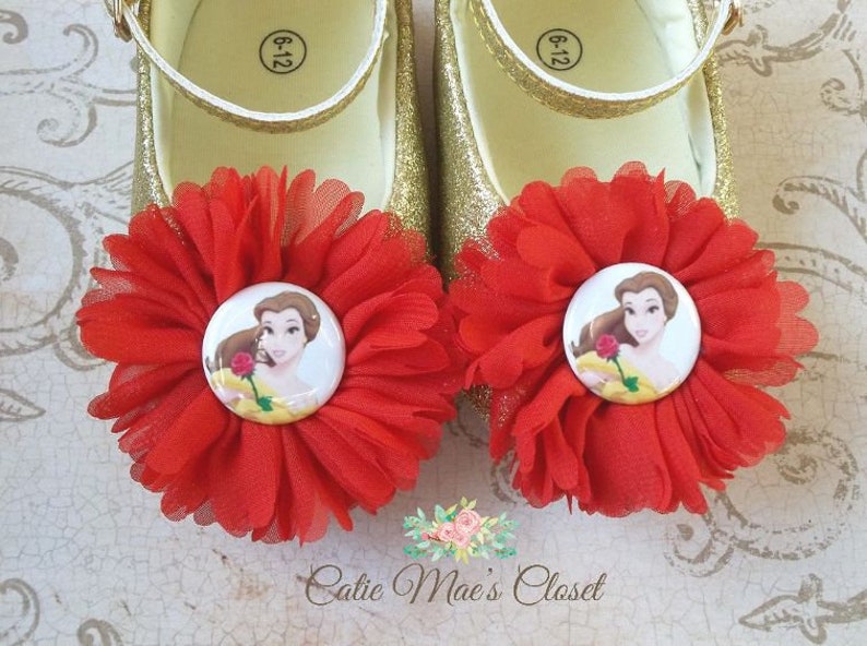 Belle Shoes Belle First Birthday Belle Headband Belle Etsy