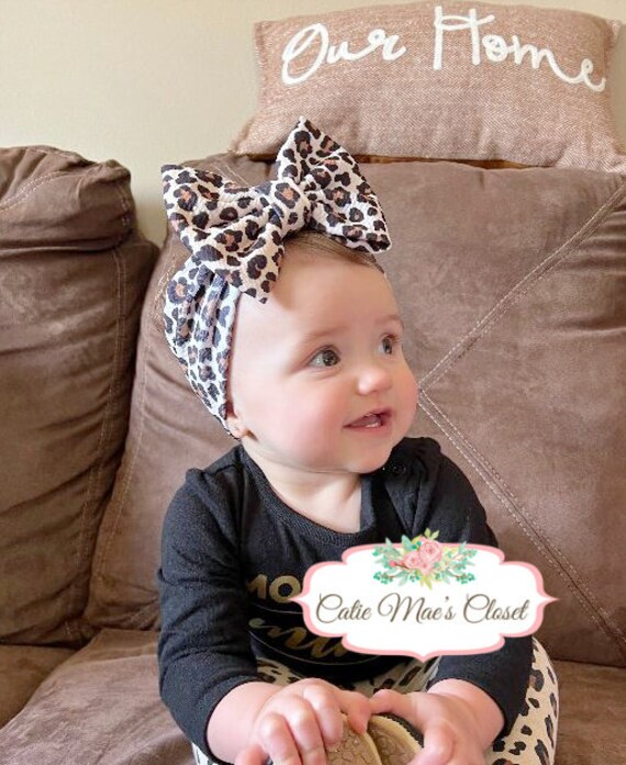 Leopard hotsell baby bow