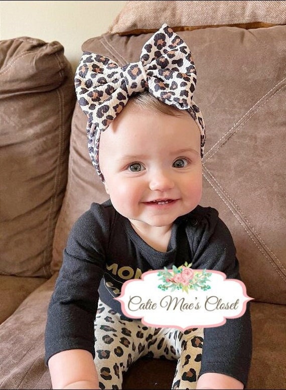 Leopard headband baby sales