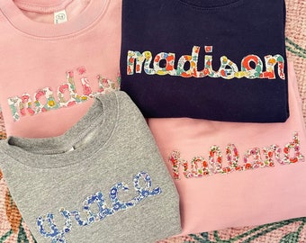 Girls Monogram Sweatshirt, Monogrammed Sweatshirt for Toddler Girls, Girls Personalized Sweatshirt, Embroidered Sweatshirt with Name