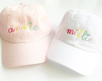toddler girl hat, toddler baseball cap, personalized toddler hat, baby baseball hat, personalized baseball cap for girls, embroidered hat