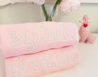 Girls Monogram Sweatshirt, Monogrammed Sweatshirt for Toddler Girls, Girls Personalized Sweatshirt, Embroidered Sweatshirt with Name