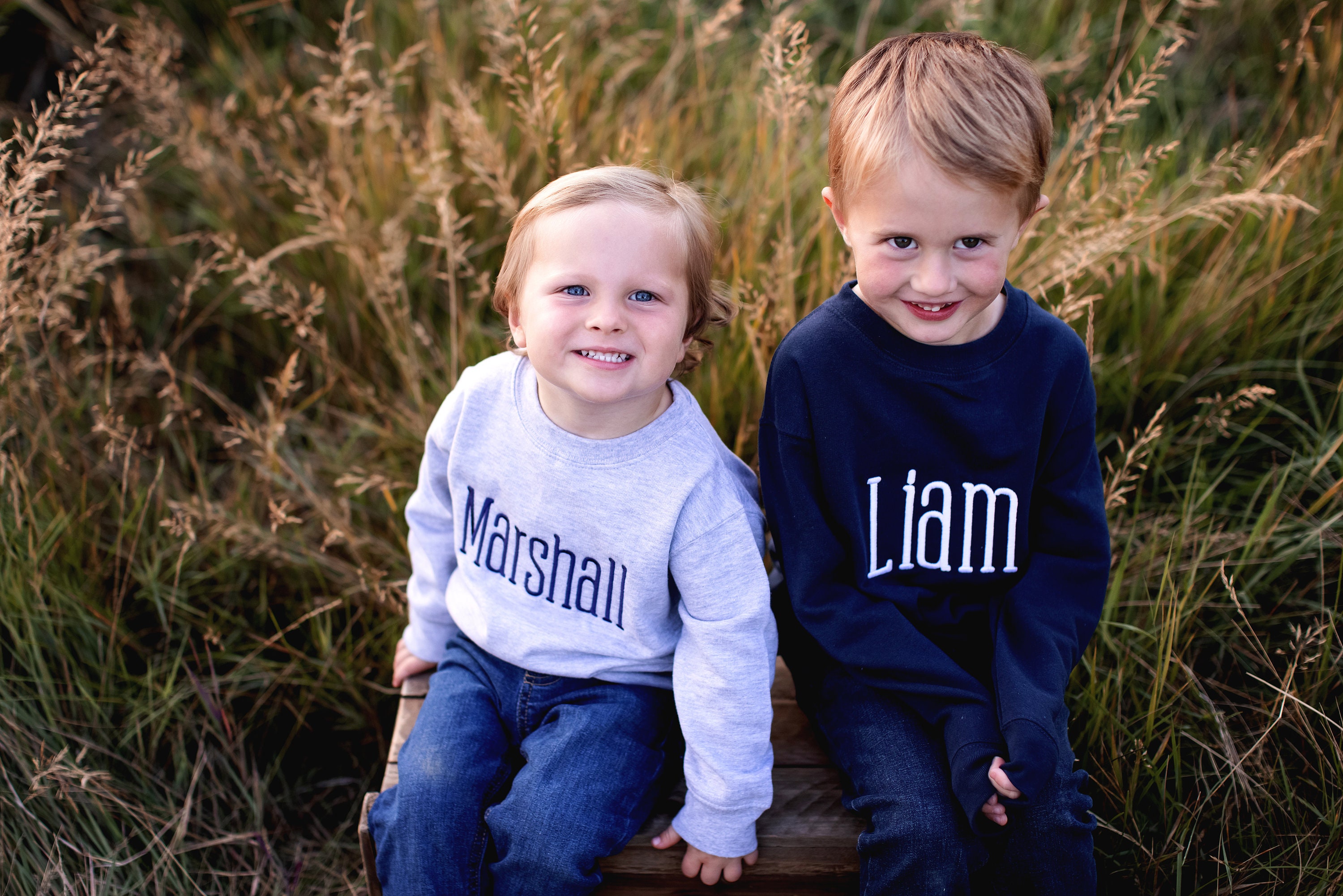 Boys Monogram Sweatshirt, Monogrammed Sweatshirt for Toddler Boys, Personalized Sweatshirt, Embroidered Sweatshirt for Boys, Customized