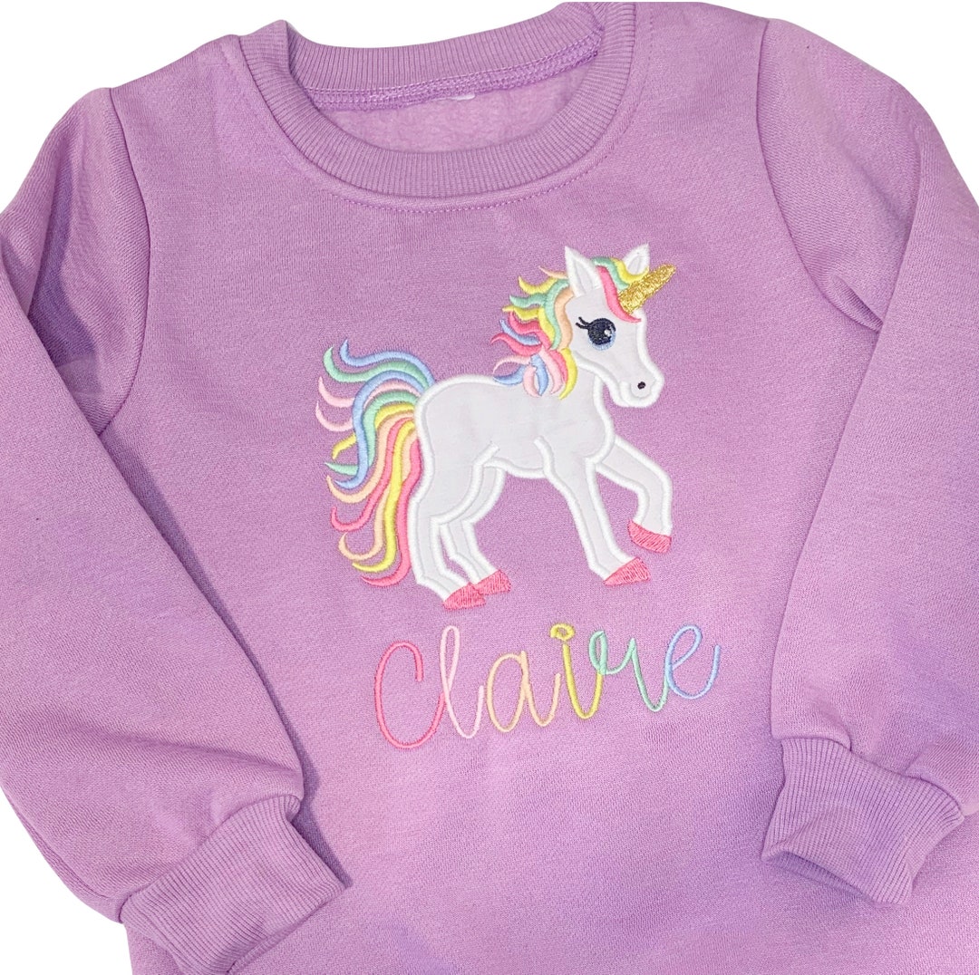 One-Shoulder Girls Rainbow Unicorn Jumpsuits