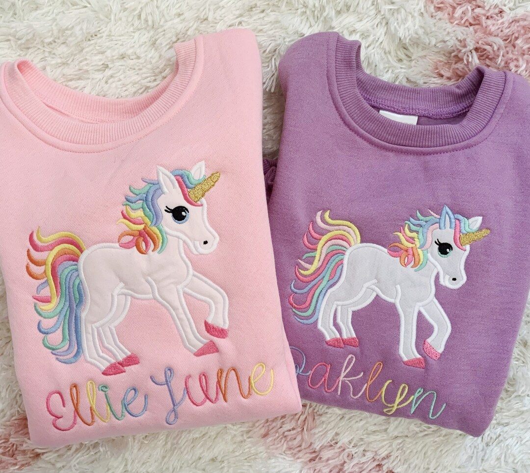 Girls Unicorn Sweatshirt, Unicorn Sweatshirt for Toddler Girls, Unicorn