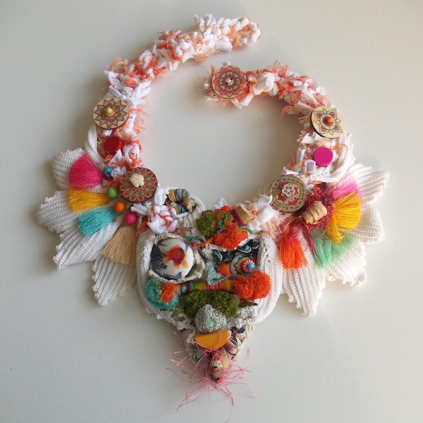 Tassel Bib Handmade Chunky Necklace