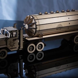 Mack Truck Big Rig Tractor With Tanker Trailer DXF Laser Cut Pattern COMBO (Save 4 dollars)