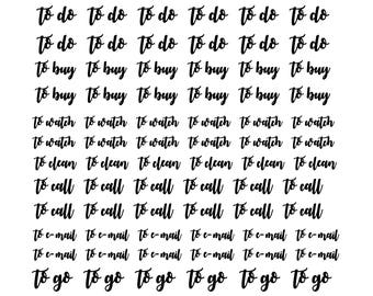 Script Font 'TO's' Words Stickers | Printable