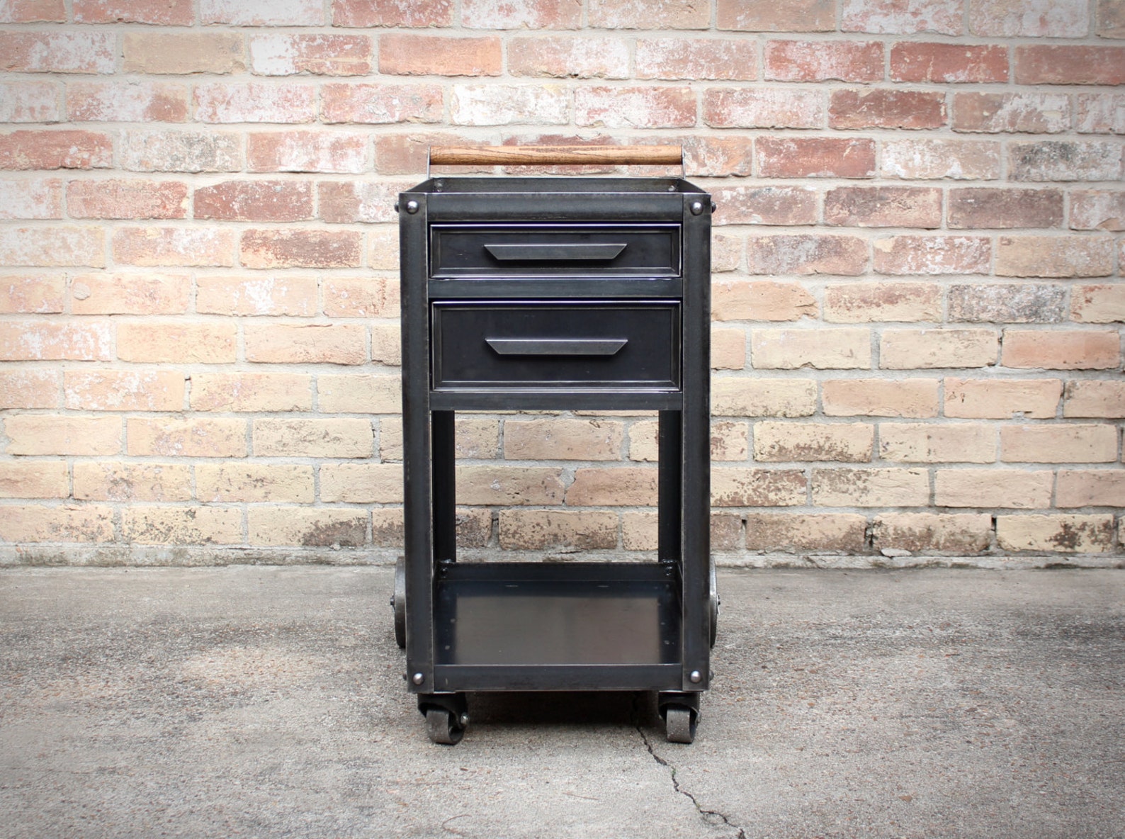 Industrial Beverage Cart With Drawers Trolley Serving Etsy