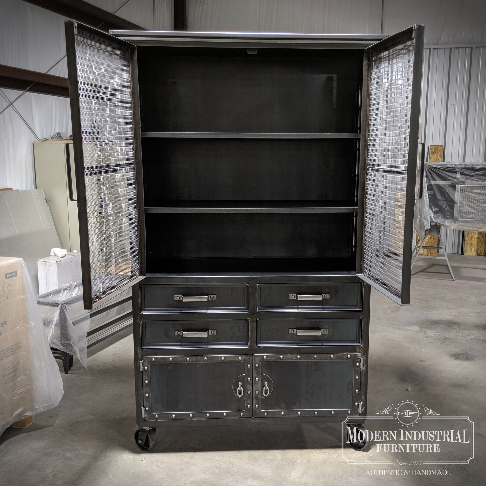 Modern Industrial Armoire Steel Locker Closet Vintage | Etsy Canada