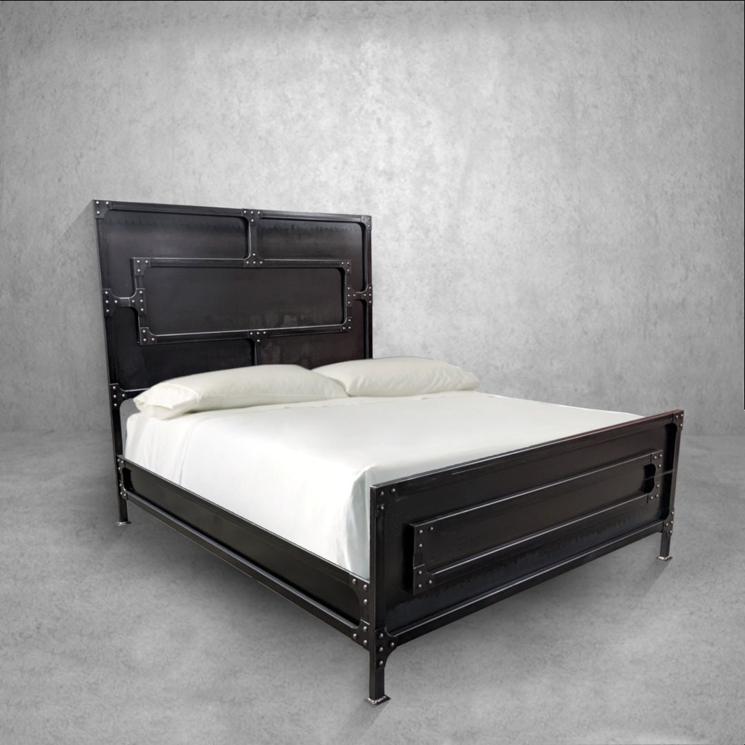 Grandview - Modern Industrial Steel Bed - Etsy