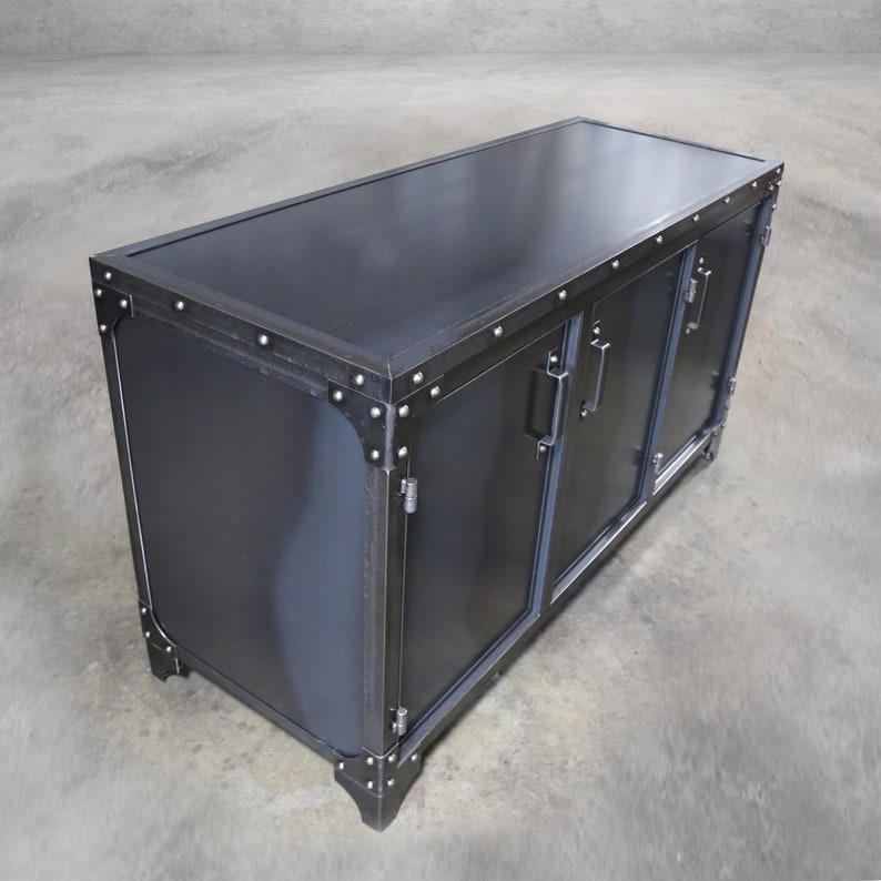 Steel Industrial Storage Cabinet Modern Industrial Furniture Office Sideboard image 2