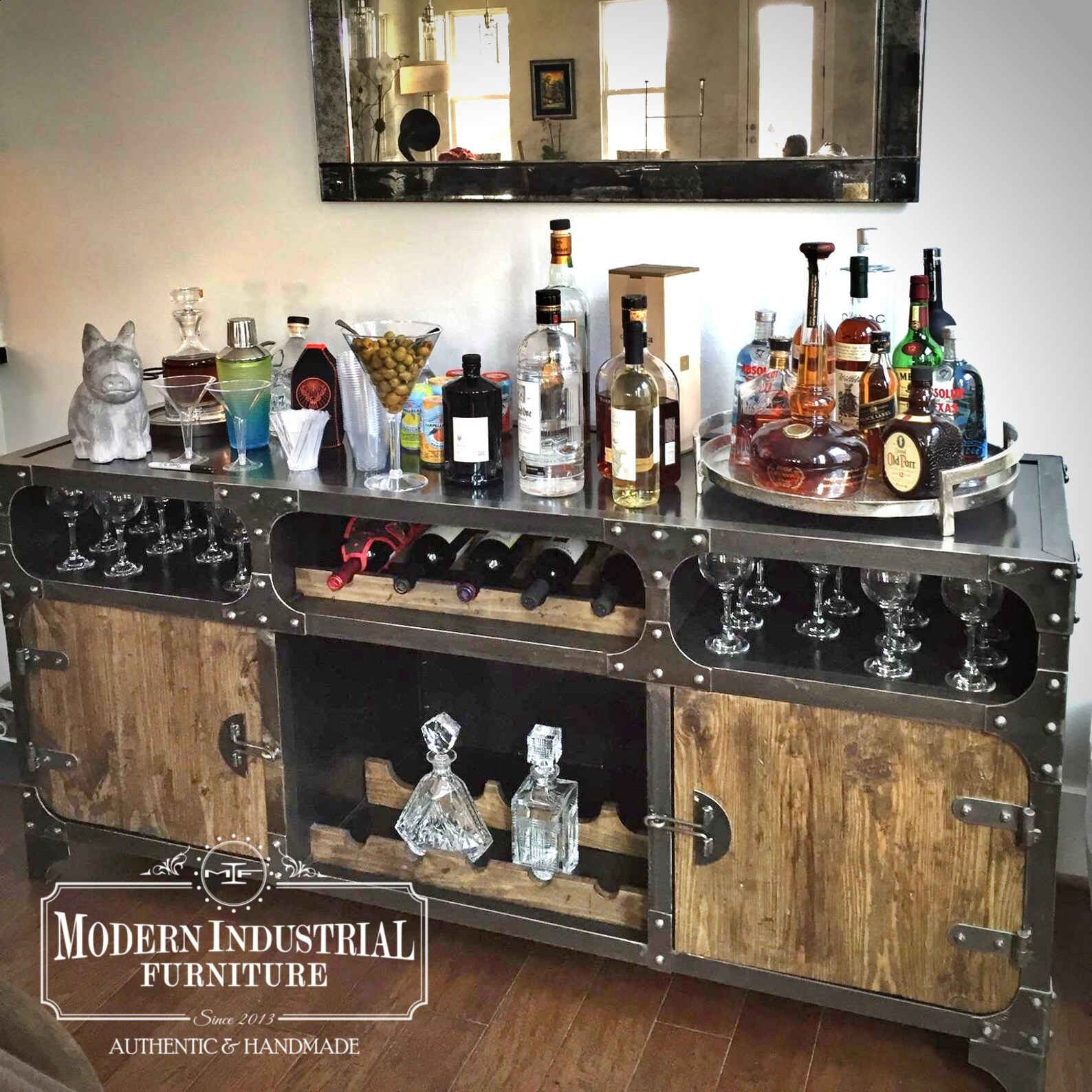 Industrial Bar Cabinets Bar Scene Decor
