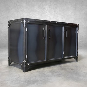 Steel Industrial Storage Cabinet Modern Industrial Furniture Office Sideboard image 1