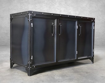 Steel Industrial Storage Cabinet | Modern Industrial Furniture | Office Sideboard