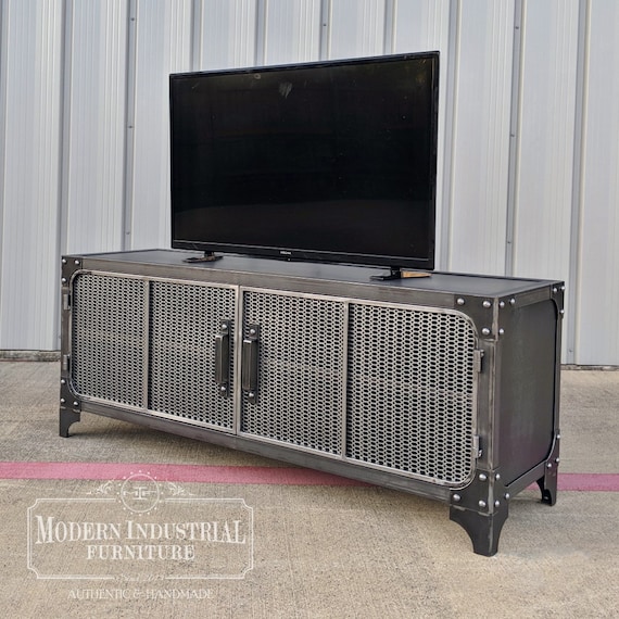 Modern industrial 2024 entertainment center