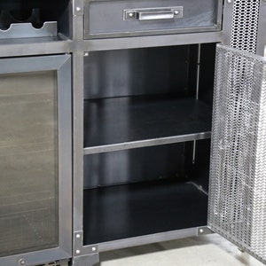 Anvil Bar & Beverage Cabinet with drawers Liquor Beverage Station Modern Industrial image 4