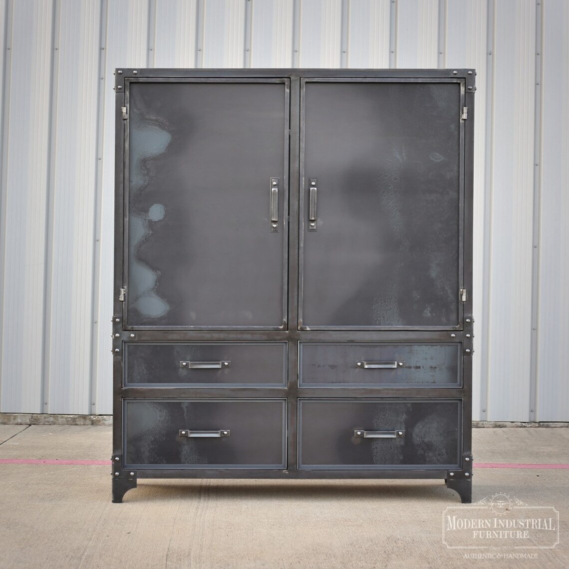 Modern Industrial Wardrobe Closet CAMBRIDGE Vintage | Etsy
