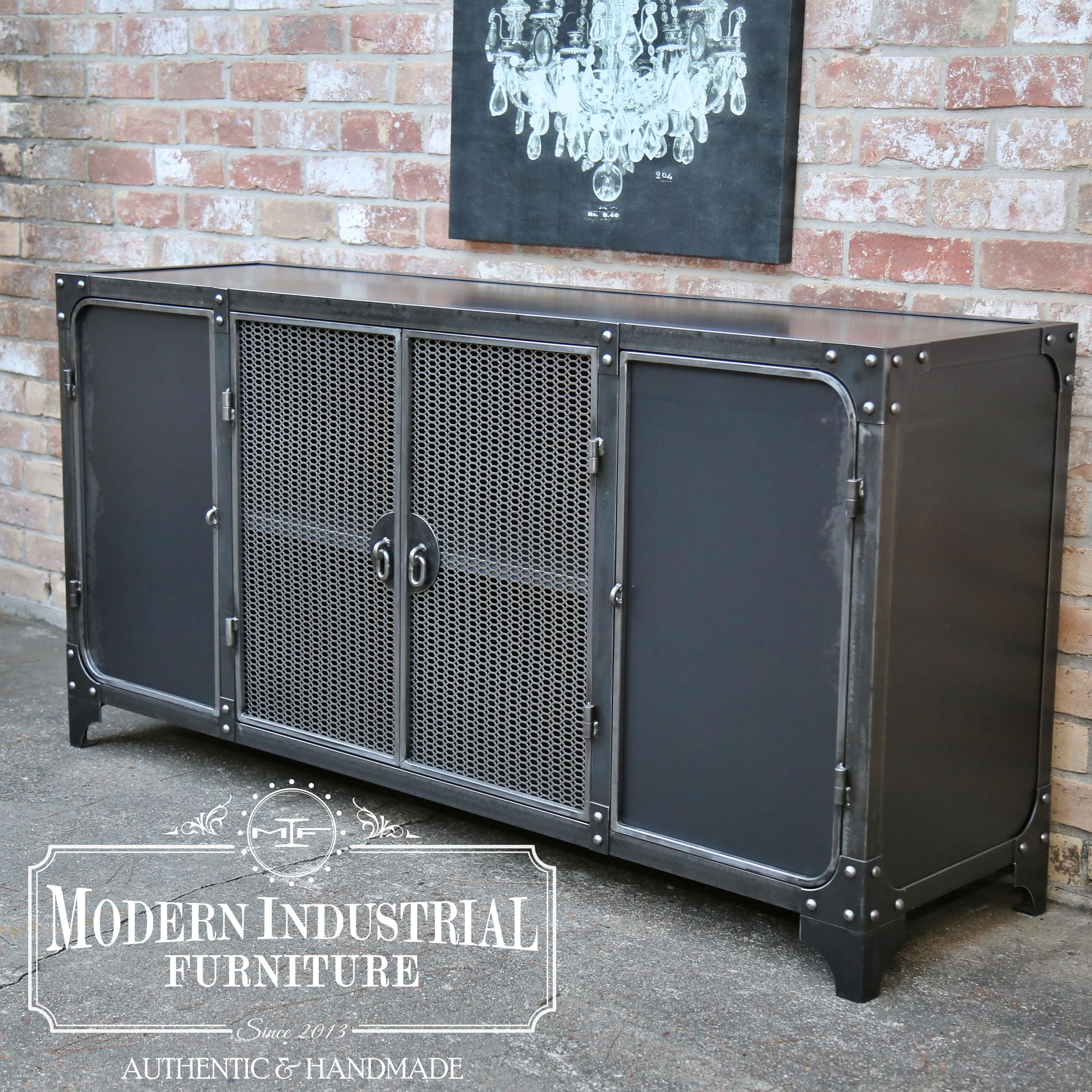 Industrial Liquor Bar Sideboard Steel Buffet Etsy