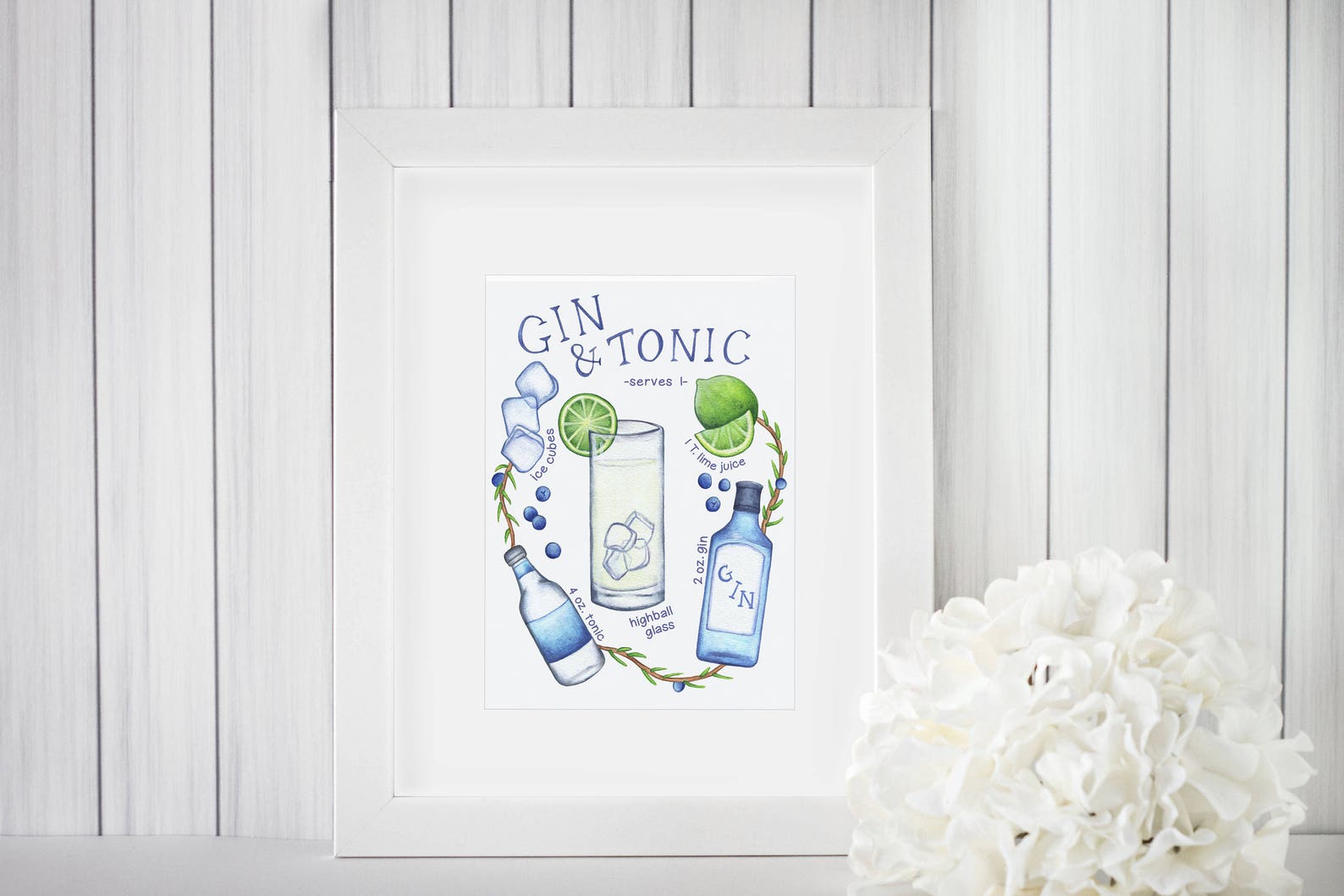Gin and Tonic Poster Gin and Tonic Art Gin and Tonic Gift Etsy