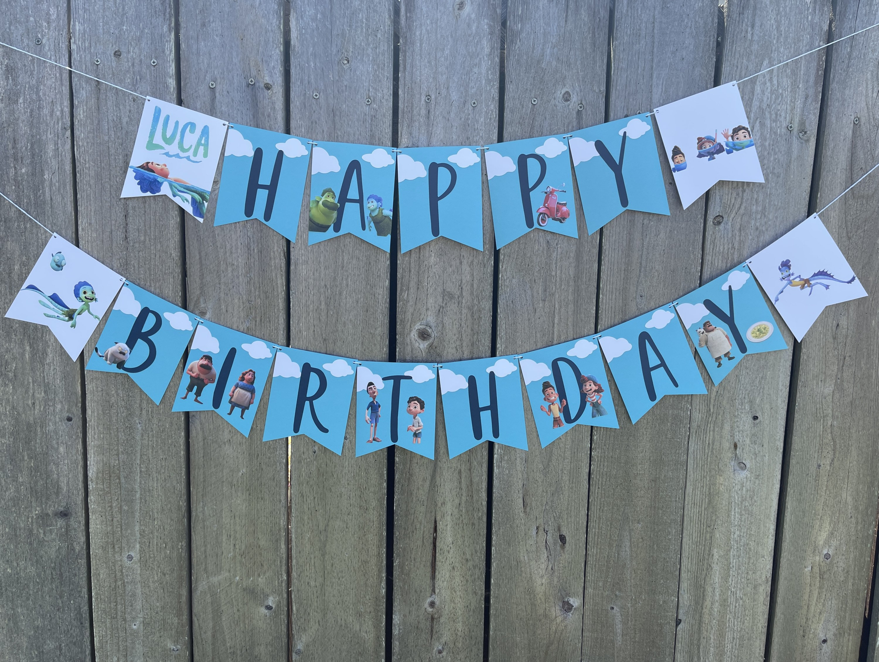 Buy Personalized Disney Luca Happy Birthday Banner / Luca Birthday / Happy  Birthday Banner / Luca Party Decorations BLUE Online in India 