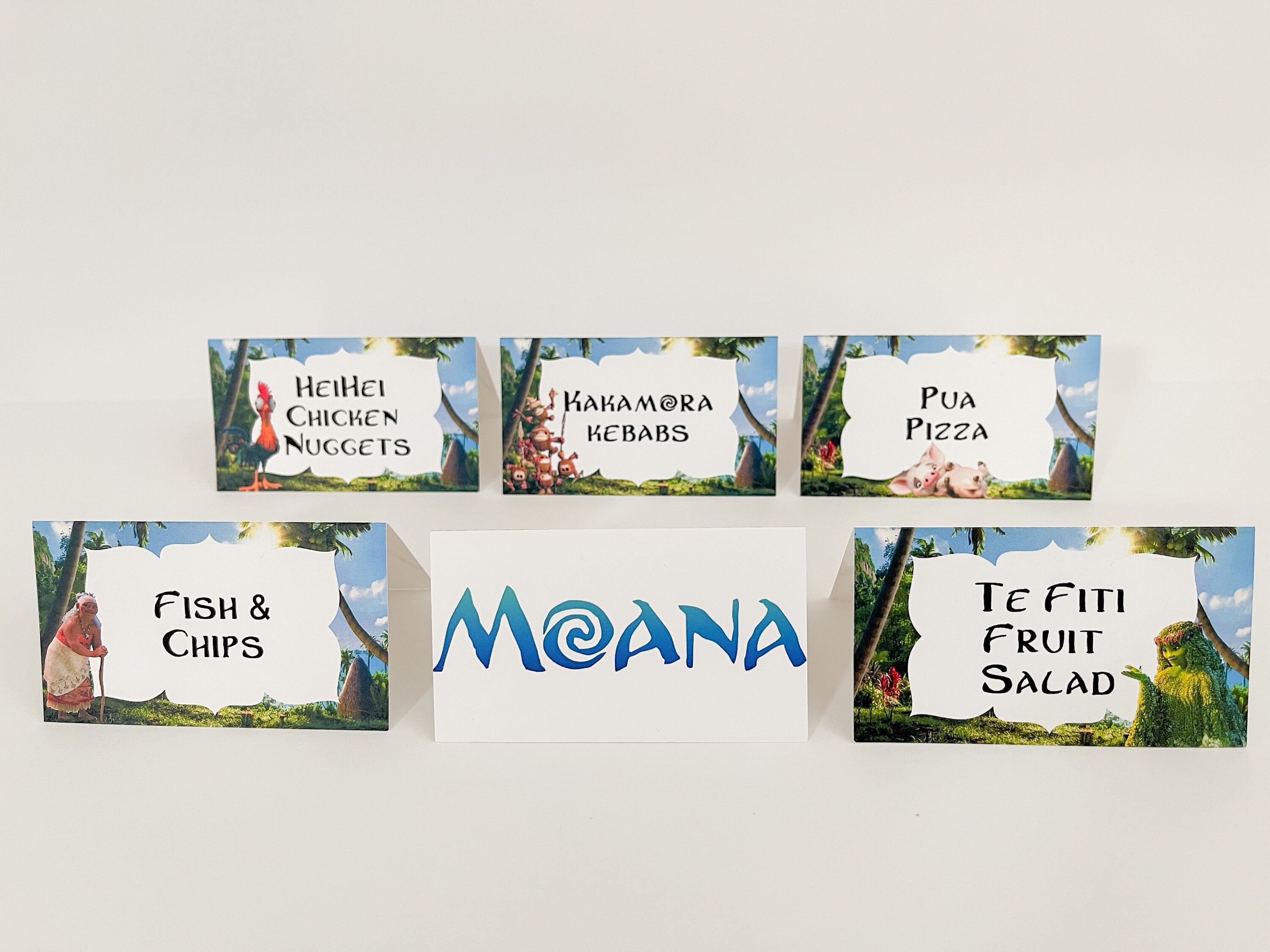 Moana Food Labels Moana Birthday Decorations Food Tent Etsy UK