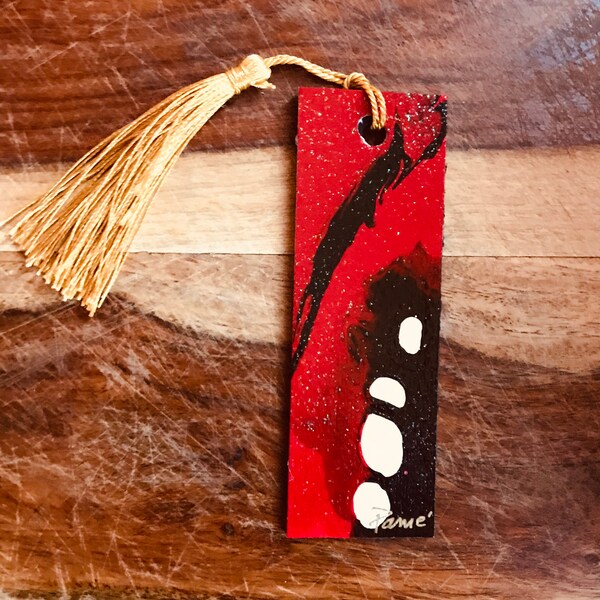 Bookmark, Custom Bookmark, Designer Bookmark, Hand Painted Bookmark