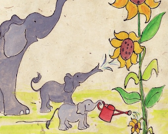 Sunflowers/ Annabel's Elephants/ gardening/birthday/ get well soon