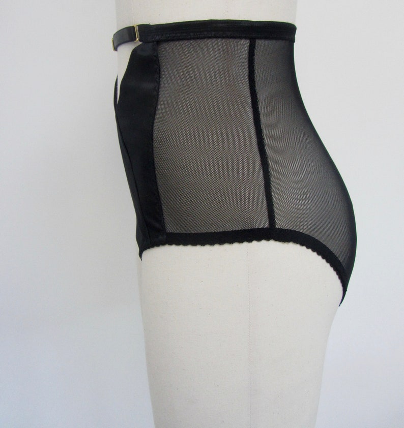 High Waist Silk and Mesh Serena Knickers