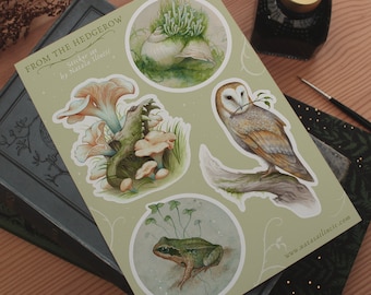 Vinyl sticker sheet - From the Hedgerow