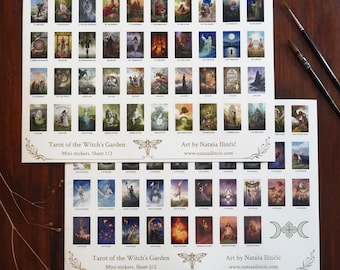 Tarot of the Witch's Garden - mini journal stickers
