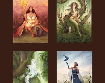 Queens of Tarot - mini print set