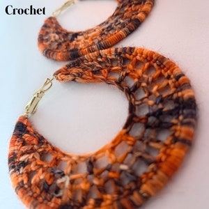 Crochet Earrings/Hoops/Crochet Hoops/Hoop Earrings/Women’s Jewelry