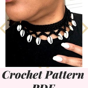 PATTERN ONLY* Crochet Cowrie Choker Pattern