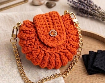 Charm mini sac à main au crochet | Mini sac à main avec chaîne| Sac à main tendance