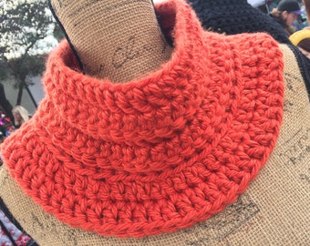 Chunky Crochet Scarf/Scarf/Scarves/Orange Scarf