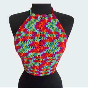 Crop Top/Crop Top/Halter Top/Crochet Tops/Crochet Crop Top/Summer Tshirt