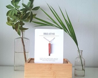 Nudging Necklaces: Your Daily Reminder for Mindfulness and Positivity - clay & stainless steel pendant