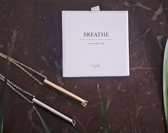 Necklace Breathe (Gold or Silver) – Accessories with intention - Stainless Steel Pendant - Meditation support - selfcare gift