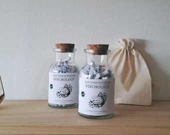 Affirmation Jar - Daily dose of positive Psychology - get-shit-done edition - Motivational Gift - Self development - glass jar of motivation