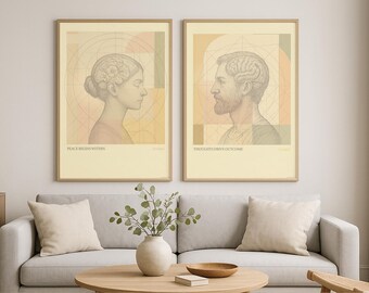 Nudging Posters – 70x100 cm | Peace Begins Within & Thoughts Drive Outcome