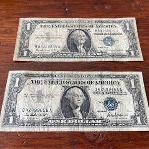 1957, 1957A silver certificates