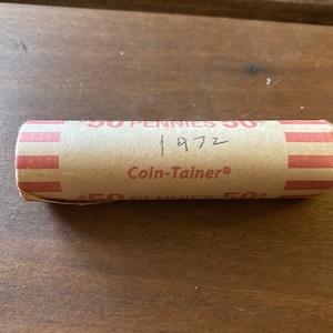 Rollo de centavos de 1972 en circulación