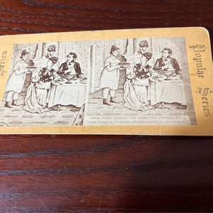 Popularny serial stereoview „Jak Biddy podała pomidory bez dekoracji”