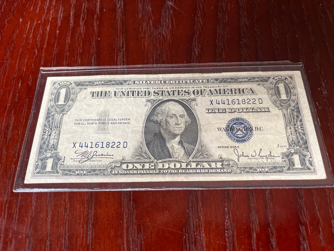 1935c Silver Certificate Etsy