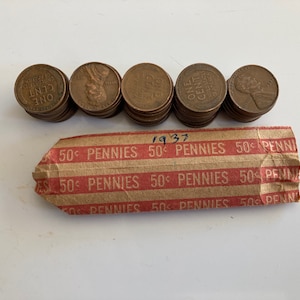 1937 penny roll circulated