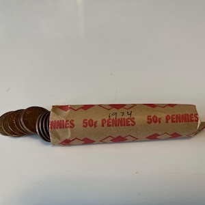 1974 penny roll circulated