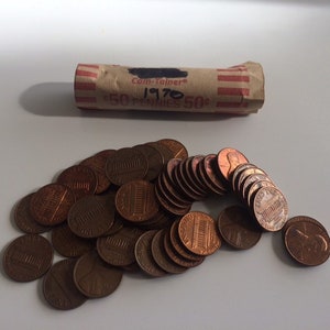 1970 penny roll circulated