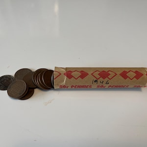 1946 wheat penny roll circulated